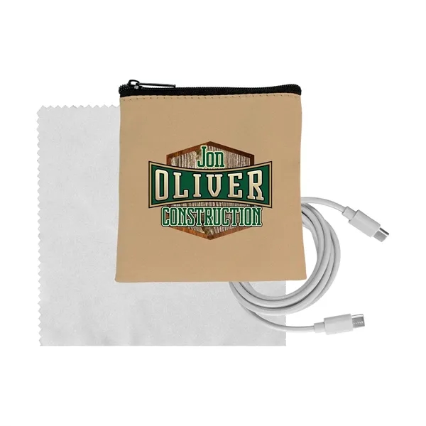 Tan Executive C to C Cable & Cloth Set... from ASI 30208 A P Specialties / AP Specialties