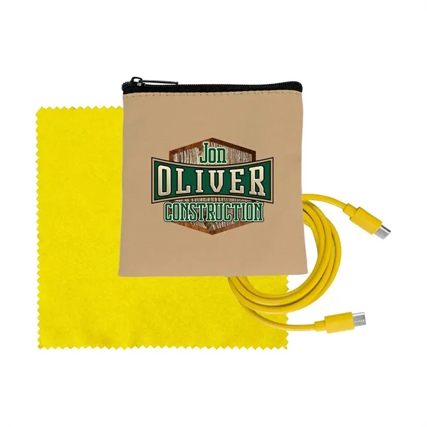 Tan Executive C to C Cable & Cloth Set... from ASI 30208 A P Specialties / AP Specialties