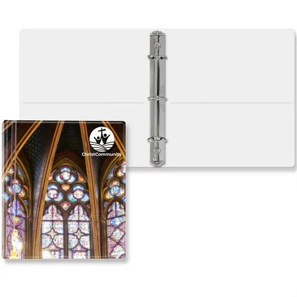 1" Round three ring junior binder made of vinyl with front... from ASI 54040 Fey Promo / Fey Binders and Organization Solutions