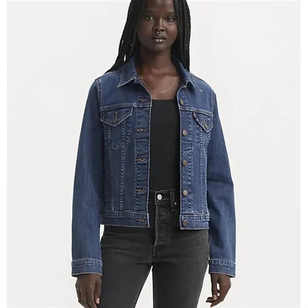 Women's original trucker jacket with button closures at cuffs.... from ASI 38120 Ball Pro / Diversified Quality Kitchenware / Branded Apparel Designs