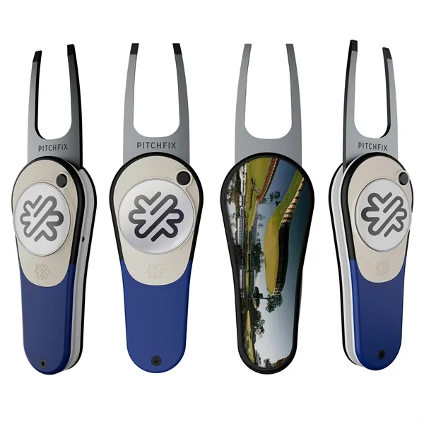 Pitchfix: The XL is a premium switchblade divot tool. Two customizable... from ASI 61966 HPG / BCG Creations HPG Gold