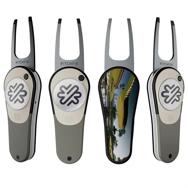 Pitchfix: The XL is a premium switchblade divot tool. Two customizable... from ASI 61966 HPG / BCG Creations HPG Gold