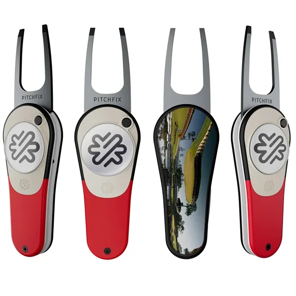 Pitchfix: The XL is a premium switchblade divot tool. Two customizable... from ASI 61966 HPG / BCG Creations HPG Gold