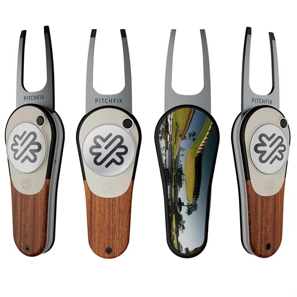 Pitchfix: The XL is a premium switchblade divot tool. Two customizable... from ASI 61966 HPG / BCG Creations HPG Gold
