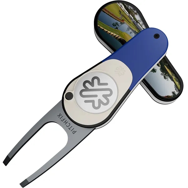 Pitchfix: The XL is a premium switchblade divot tool. Two customizable... from ASI 61966 HPG / BCG Creations HPG Gold