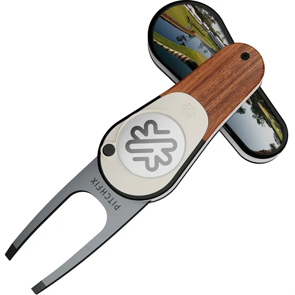 Pitchfix: The XL is a premium switchblade divot tool. Two customizable... from ASI 61966 HPG / BCG Creations HPG Gold