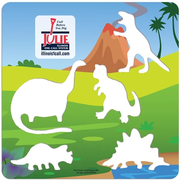 5 1/8" x 5 1/8", heavy laminated material stencil featuring dinosaur... from ASI 44830 The Chest