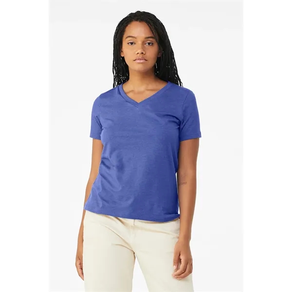 BELLA+CANVAS Women's Relaxed Heather CVC V-Neck Tee... from ASI 84863 SanMar