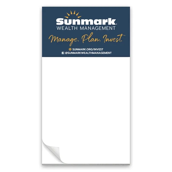 50 sheet note pad with magnetic business card on top with... from ASI 68507 The Magnet Group / Magnet LLC™