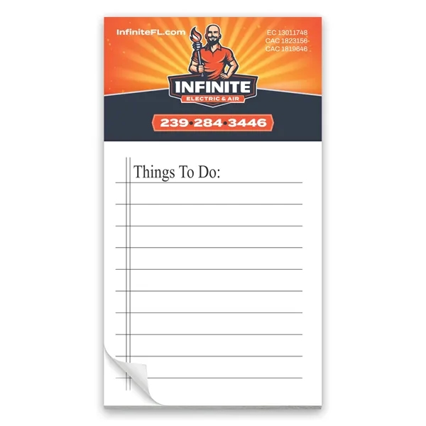50 sheet Things To Do notepad with magnetic business card on... from ASI 68507 The Magnet Group / Magnet LLC™