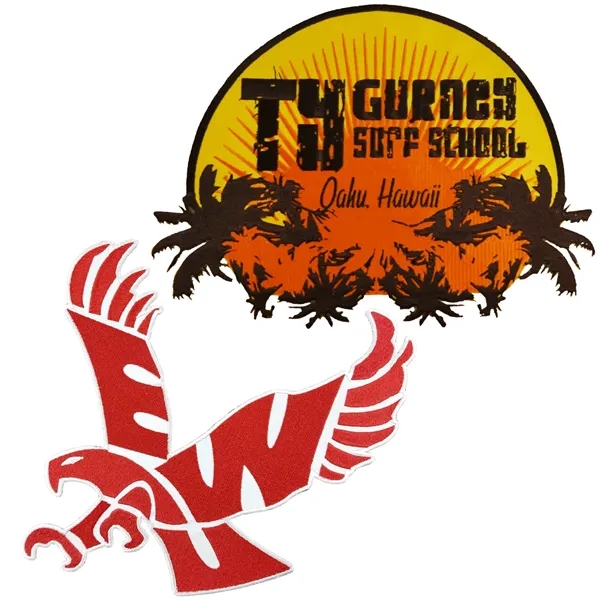 Oversized Embroidered patches with up to 75% embroidery coverage, up to... from ASI 90160 Suntex Industries