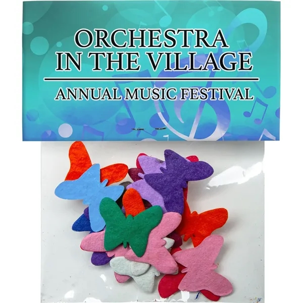 Seeded paper confetti packet with a handful of multi-color shapes.... from ASI 54100 Fields Manufacturing Inc / Sprout Tyme Line by American Greenwood