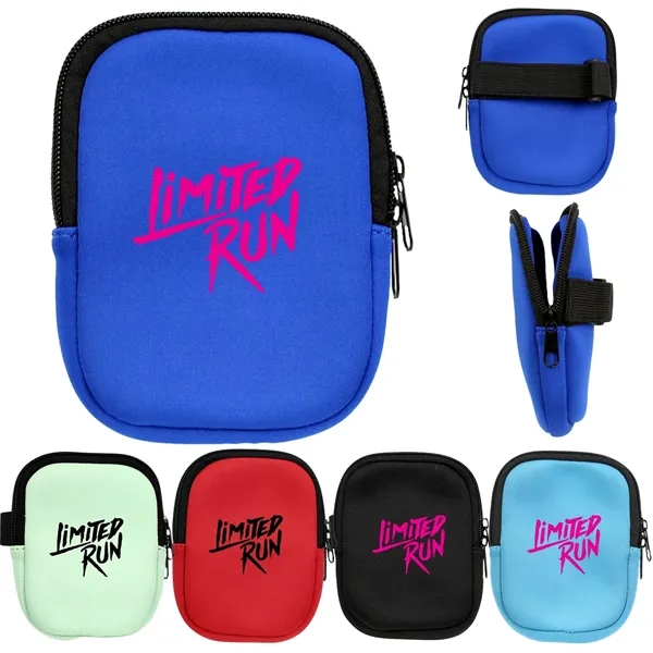 3.9" x 5.7" recycled water bottle pouch with adjustable, flexible strap.... from ASI 57653 Gold Bond