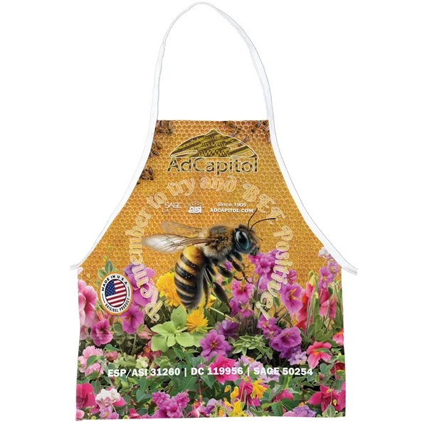 Sublimated apron measuring 18 inches wide by 21 inches tall with... from ASI 31260 AdCapitol
