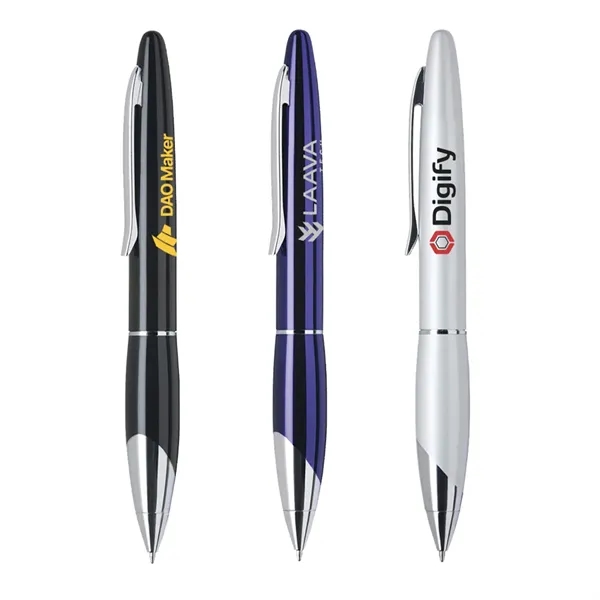 Pen with solid brass construction and sleek metallic color barrel.... from ASI 31517 Admart Products / Admart Line