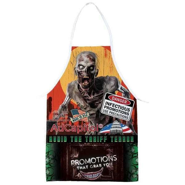 Sublimated apron measuring 18 inches wide by 27.5 inches tall.... from ASI 31260 AdCapitol