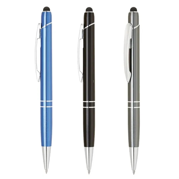 Metal Click action ballpoint pen with stylus.... from ASI 31517 Admart Products / Admart Line