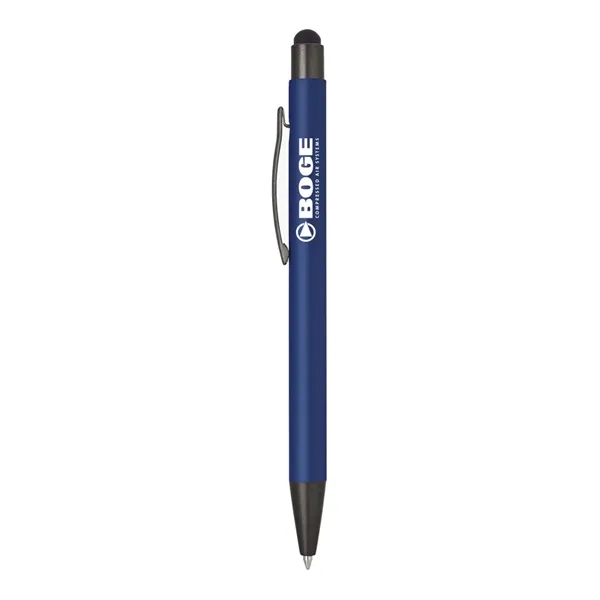 Stylus pen with rubber barrel in three colors.... from ASI 31517 Admart Products