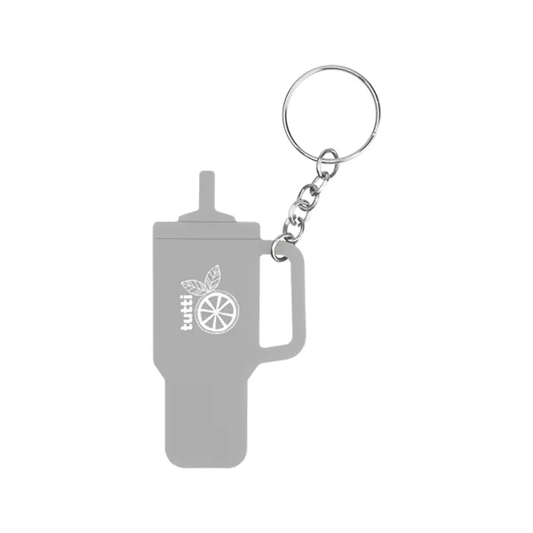 Tumbler shaped key ring made of silicone.... from ASI 61125 Hit Promotional Products / Hit®