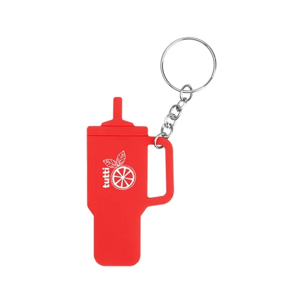 Tumbler shaped key ring made of silicone.... from ASI 61125 Hit Promotional Products / Hit®
