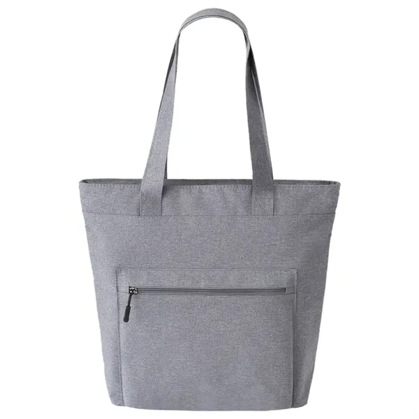 15" x 16" heathered polyester tote bag with PVC coating.... from ASI 39552 BEL Promo