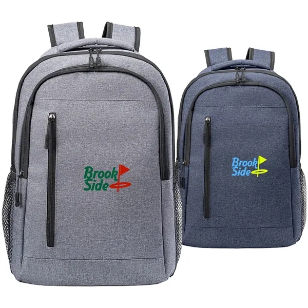 Professional business backpack made from recycled polyester and a PVC coating.... from ASI 39552 BEL Promo
