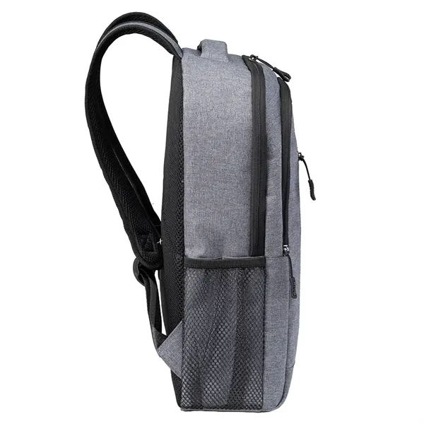 Professional business backpack made from recycled polyester and a PVC coating.... from ASI 39552 BEL Promo
