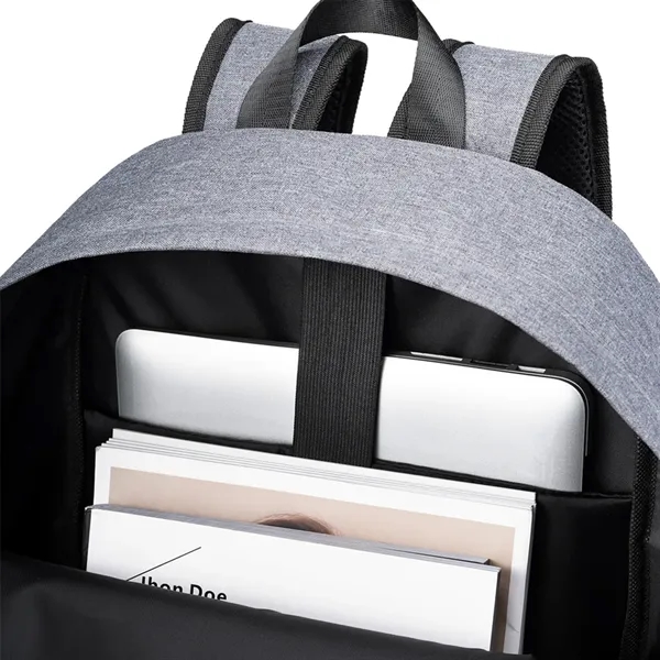 12.5" x 17.5" x 5.5" modern business backpack made from 300D... from ASI 39552 BEL Promo