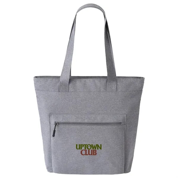 15" x 16" heathered polyester tote bag with PVC coating.... from ASI 39552 BEL Promo