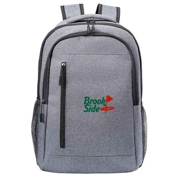 Professional business backpack made from recycled polyester and a PVC coating.... from ASI 39552 BEL Promo