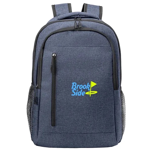 Professional business backpack made from recycled polyester and a PVC coating.... from ASI 39552 BEL Promo