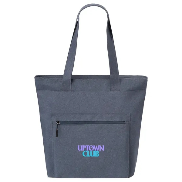 15" x 16" heathered polyester tote bag with PVC coating.... from ASI 39552 BEL Promo