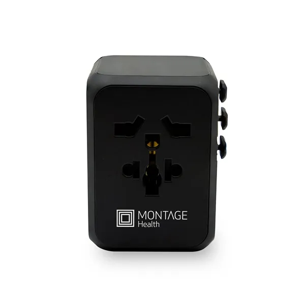 A international travel adapter upgraded with GaN technology. Delivers faster charging... from ASI 91435 Tomax USA