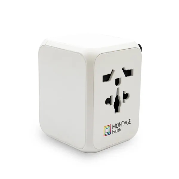A international travel adapter upgraded with GaN technology. Delivers faster charging... from ASI 91435 Tomax USA