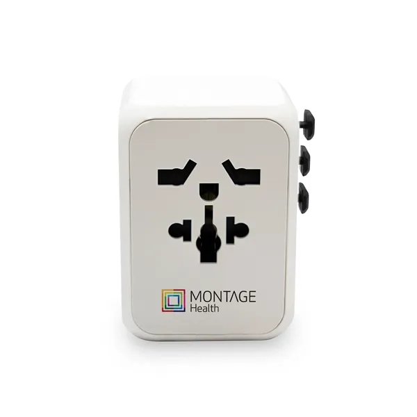 A international travel adapter upgraded with GaN technology. Delivers faster charging... from ASI 91435 Tomax USA
