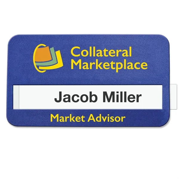 Reusable, professional looking, personalized name badges in an instant! Printed in... from ASI 79898 Promovision / PROMOVISION