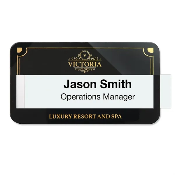 Reusable, professional, personalized name badges in an instant! Finished with an... from ASI 79898 Promovision / PROMOVISION