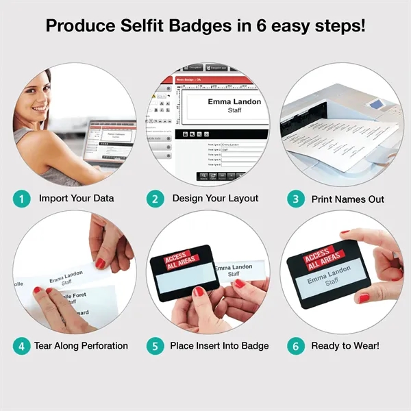 Reusable, professional, personalized name badges in an instant! Finished with an... from ASI 79898 Promovision / PROMOVISION