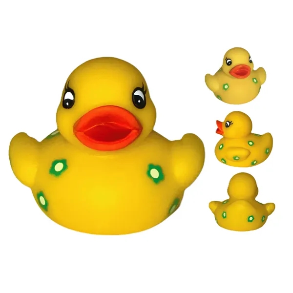 Squeaking yellow rubber flower baby toy duck.... from ASI 57705 Goodview Industries Co Inc / Goodview Industries