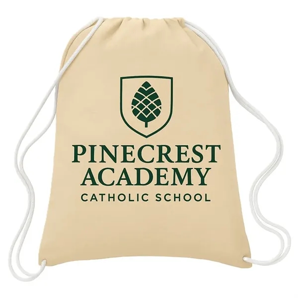 Natural canvas drawstring backpack ideal for events, giveaways, and everyday use.... from ASI 67075 Leprechaun Promotions, LLC