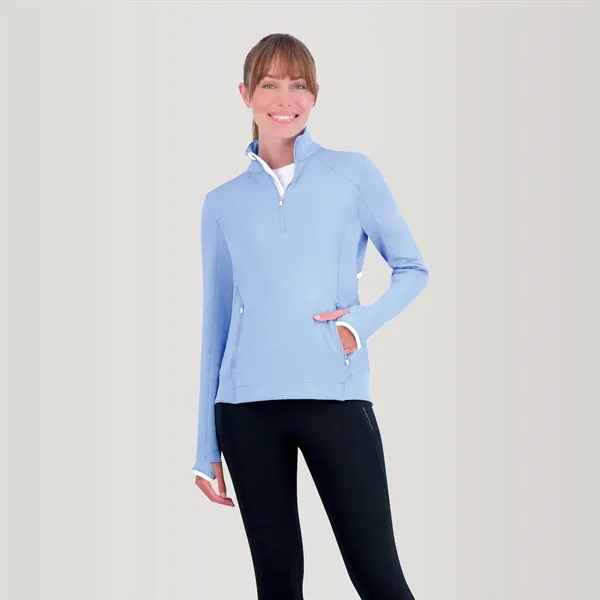 Women's quarter-zip mock pullover gives you the flexibility to swing and... from ASI 38120 Ball Pro / Diversified Quality Kitchenware / Branded Apparel Designs
