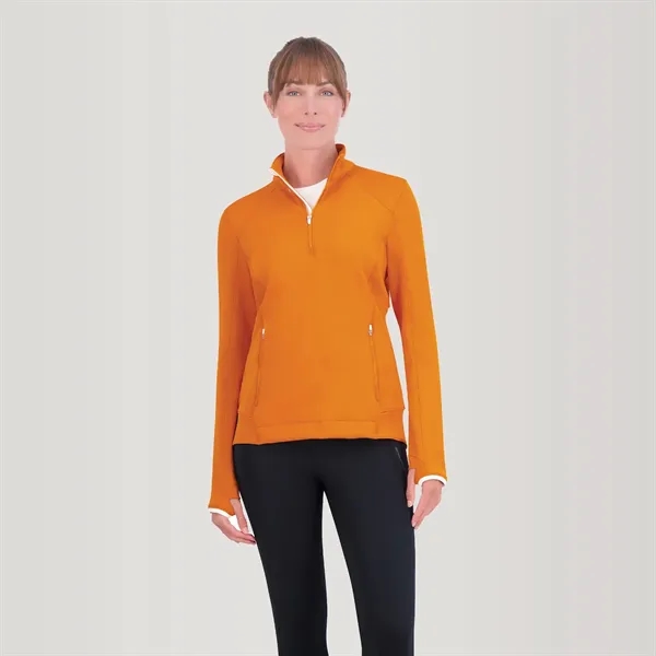 Women's quarter-zip mock pullover gives you the flexibility to swing and... from ASI 38120 Ball Pro / Diversified Quality Kitchenware / Branded Apparel Designs