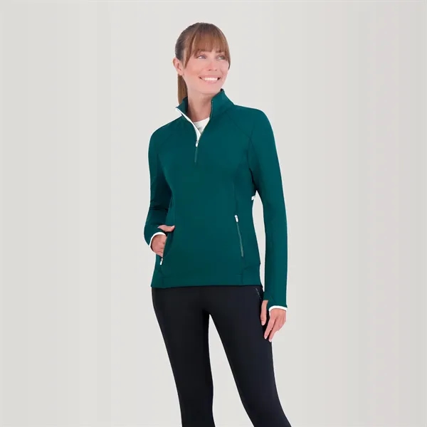 Women's quarter-zip mock pullover gives you the flexibility to swing and... from ASI 38120 Ball Pro / Diversified Quality Kitchenware / Branded Apparel Designs