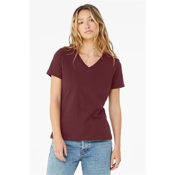 BELLA+CANVAS Women's Relaxed Jersey Short Sleeve V-Neck Tee.... from ASI 84863 SanMar