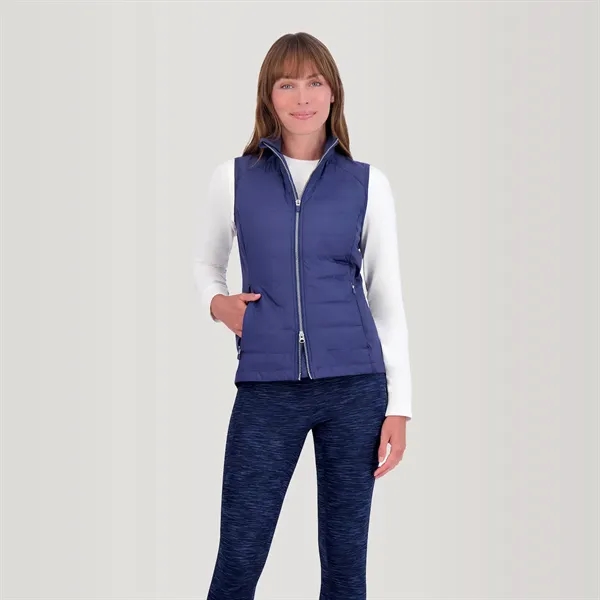Women's full-zip vest with stretch side panels & dual direction zippers.... from ASI 38120 Ball Pro / Diversified Quality Kitchenware / Branded Apparel Designs