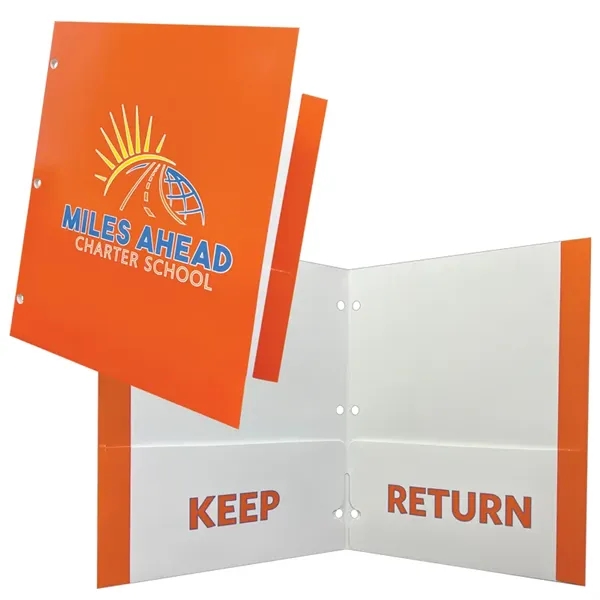 3-Hole School Folder with Reinforced Edges fits into a binder... from ASI 32050 Admore / Admore®