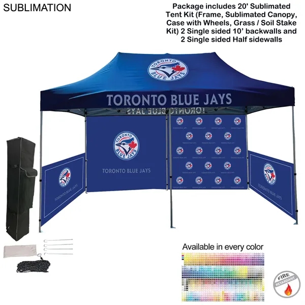 Full Tent Package 1, 20' Sublimated Tent, 2 Single sided 10'... from ASI 53509 FIEL-Fairdeal Import & Export / FIEL
