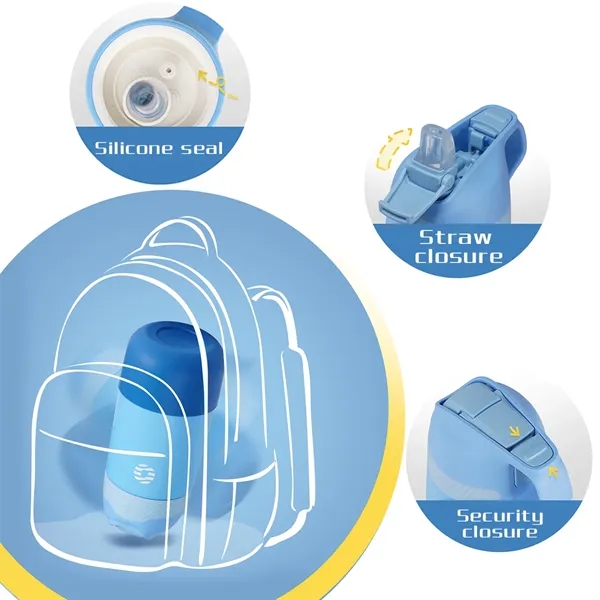 Leak-proof, lightweight kids bottle with easy-open lid, BPA-free 316 stainless steel,... from ASI 64845 Kin Image Inc / Himmers International Inc. DBA Kin Image Inc