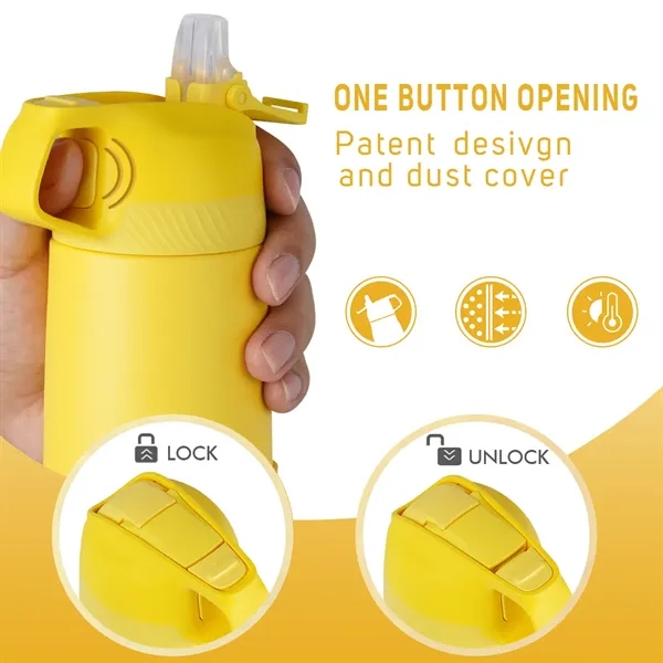 Leak-proof, lightweight kids bottle with easy-open lid, BPA-free 316 stainless steel,... from ASI 64845 Kin Image Inc / Himmers International Inc. DBA Kin Image Inc