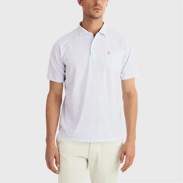 A bold striped knit polo made from the softest Peruvian Pima... from ASI 38120 Ball Pro / Diversified Quality Kitchenware / Branded Apparel Designs